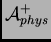 ${\cal A}_{phys}^{+}$