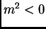 $m^2<0$