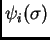$\psi_i(\sigma)$