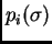 $p_i(\sigma)$
